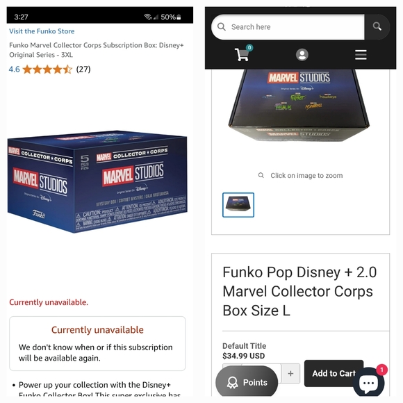 NIB exclusive Funko pop Disney+ Marvel Collector Corps Box - Picture 10 of 12